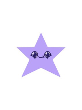 Bir altın yıldızın çizgi filminin dikkat çekici animasyonu