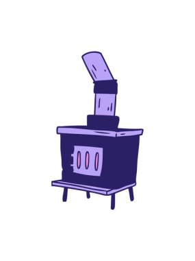 bir ev fırınının çizgi film karalamalarının efekt animasyonunu piksel hale getir