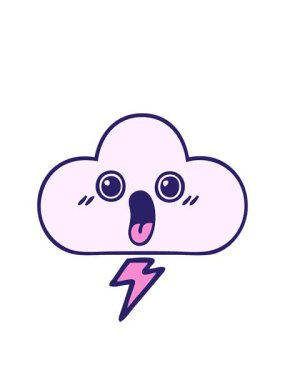 Bir fırtına bulutunun sevimli çizgi filminin animasyonunu uzatıyorum.