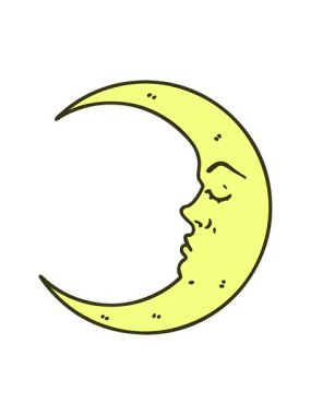 Hilal şeklindeki dövmenin rengini değiştirerek.