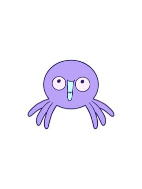 Mutlu çizgi film örümceğinin radyoaktif ışıldayan animasyonu