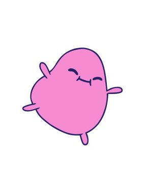 Zıplayan sevimli bir fasulyenin el yapımı çizgi filminin yıldız patlaması etkisi animasyonu