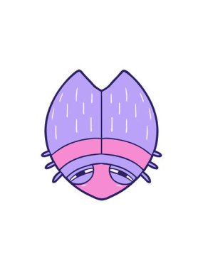 sevimli çizgi film böceğinin radyoaktif parlayan animasyonu