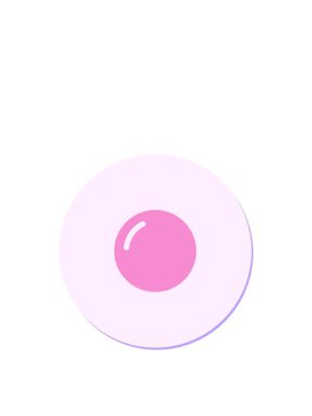 Kızarmış yumurta etiketinin zıplama hareketi animasyonu