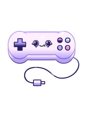 Bir oyun denetleyicisinin gradyan gölgelendirilmiş çiziminin simli etkisi