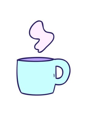 Işıl ışıl efektler, el yapımı çizgi film çizimleri, dumanı tüten sıcak bir içecek.