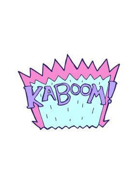 Çizgi film patlama sembolünün canlandırma efektini göster