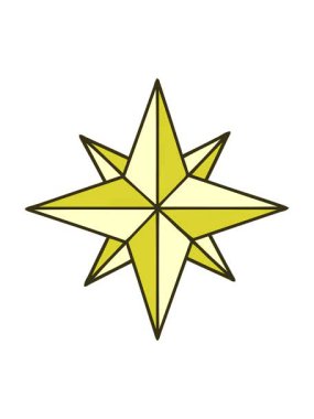 Bir yıldızın neon ikonik dövme tarzının renk animasyonu değişiyor