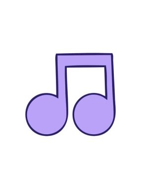 Dikkat çekici müzik karikatürü animasyonu.