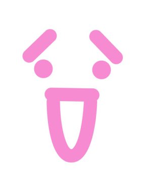 Titreşimli hareketler. Sinirli ama gülen yüz ikonunun animasyonu.