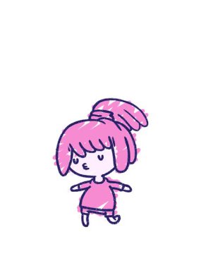 Mutlu Kadın Tebeşir Çizimi 'nin animasyonunu genişletiyorum.