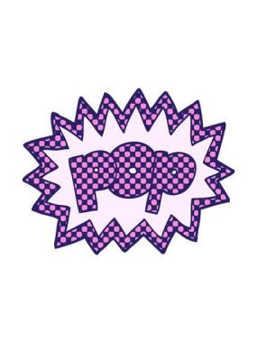 çizgi roman tarzı pop sembolünün hareketli animasyonu