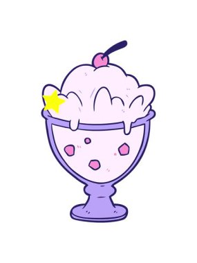 Kıvılcım saçan yıldızlar, çizgi film gibi lezzetli tatlıların animasyonunu etkiler.