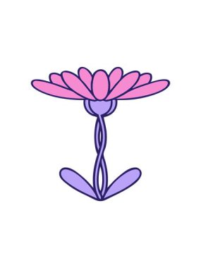 Bir çiçeğin tatlı çizgi filminin bölünme etkisi