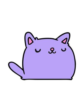 Şirin kawaii kedisinin sallanan animasyonu