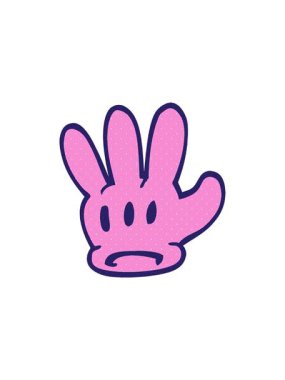 Geleneksel karikatür eldiveninin hareketli animasyonu