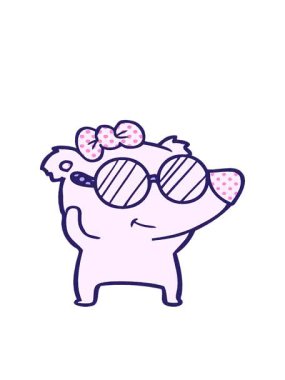 dişi kutup ayısı çizgi filminin hareketli animasyonu