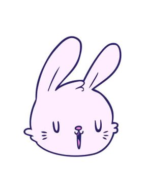 pixelize etkisi tavşan yüzü animasyonu