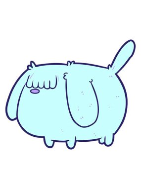 Sevimli çizgi film köpeğinin ışık efekti animasyonu