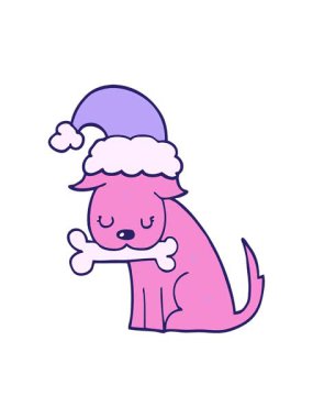 Tatlı Noel köpeğinin hareketlerini salla ve durdur