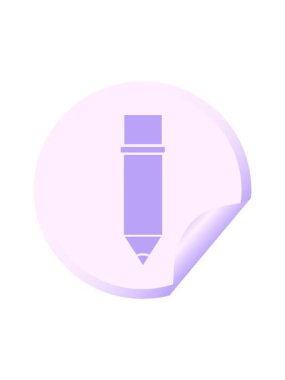 Bir kurşun kalemin dairesel soyulan çıkartma çizgi filminin hareketli animasyonu