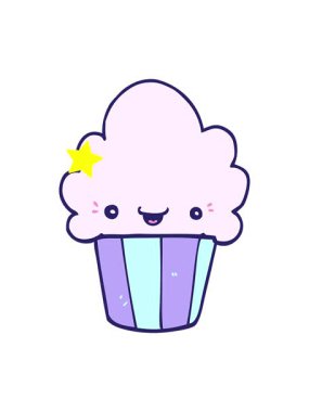 Parlayan yıldızlar, yüzlü çizgi film kekinin animasyonunu etkiler.