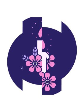 Bir mum ve çiçeğin dövme stili görüntüsü bölünmüş hareket canlandırması