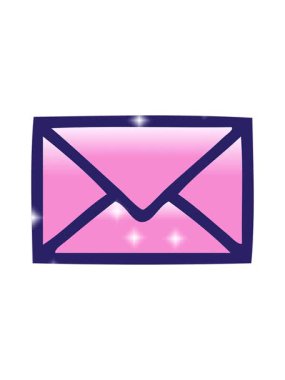 Kağıt zarfın karikatürünün ışıltı etkisi