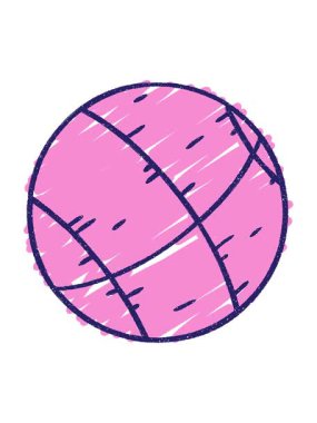 Basketball Chalked Drawing 'in parlak ışık efekti animasyonu