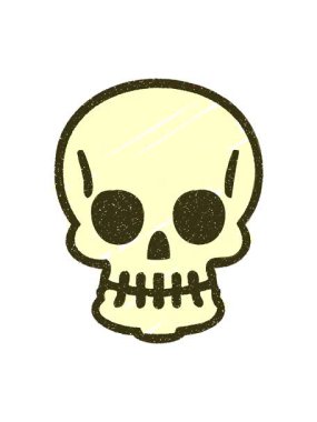 Ürkütücü bir cadılar bayramı kafatasının renk animasyonu