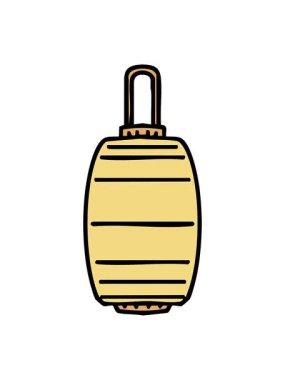 Japon zanaat tasarımında parıldayan bir kağıt fenerin hareketli animasyonu