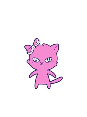 Yanıp sönen radyan çizgi film kedilerinin animasyonu