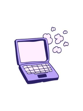 Çizgi film bilgisayarının dönen hareket animasyonu