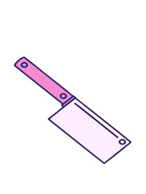 Bir et satırının ikonik dövme görüntüsünün hareketli animasyonu