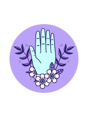 Bir el ve çiçeğin ikonik dövme imajının dikkat çekici animasyonu