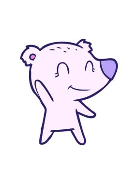 neon kutup ayısının pixelize etkisi