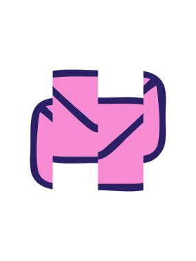 Kağıt bir zarfın karikatürünü bölme hareketi