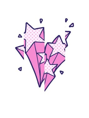 Kayan yıldızların hareketli animasyonu