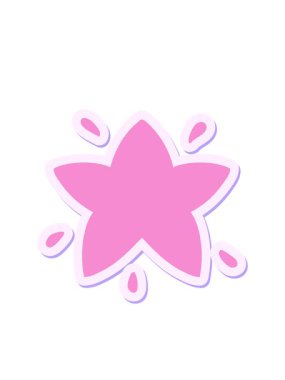 Yanıp sönen çizgi film yıldızı çıkartmasının canlandırması