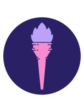 Yanan bir meşalenin dövme stili resmini salla ve duraklat