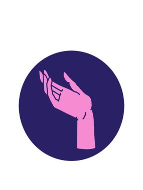 Dövme stili bir elin animasyonu yükseliyor