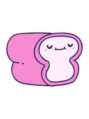 Çizgi film somununun mutlu bir gülümsemeyle sallanmasını ve duraklamasını.