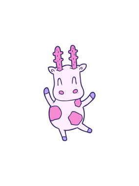 Tatlı zürafa çizgi filminin hareketli animasyonu