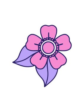 Çiçek dekoratif elementinin dikkat çekici animasyonu