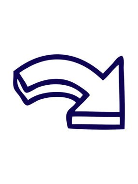 Bir yön okunun çizgi çiziminin neon ışık efekti canlandırması