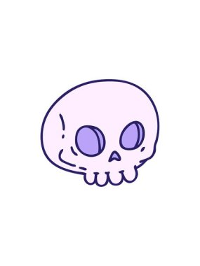 Korkunç bir cadılar bayramı kafatası karikatürünün bölünme etkisi