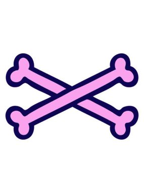 Çapraz kemik çiziminin ikonik dövme tarzının neon ışık efekti canlandırması