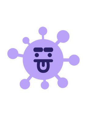 Hoşnutsuz virüsün dönen hareket animasyonu