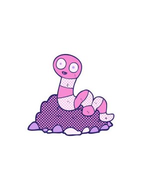 Çizgi film solucanının yıldız patlaması etkisi animasyonu