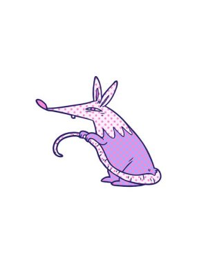 Çizgi filmdeki sinsi farenin radyoaktif parlak animasyonu